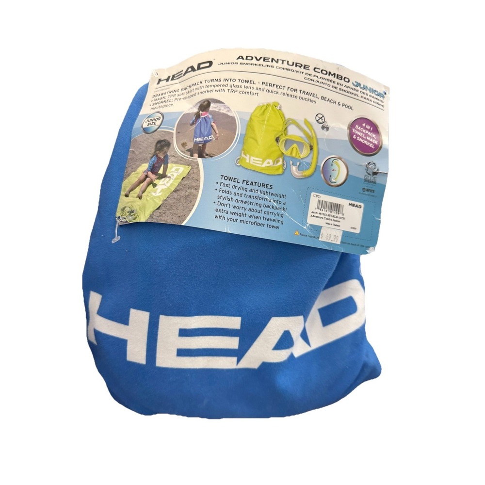 Head Adventure‎ Junior Combo Lightweight Snorkeling Mask and Backpack Towel Bag